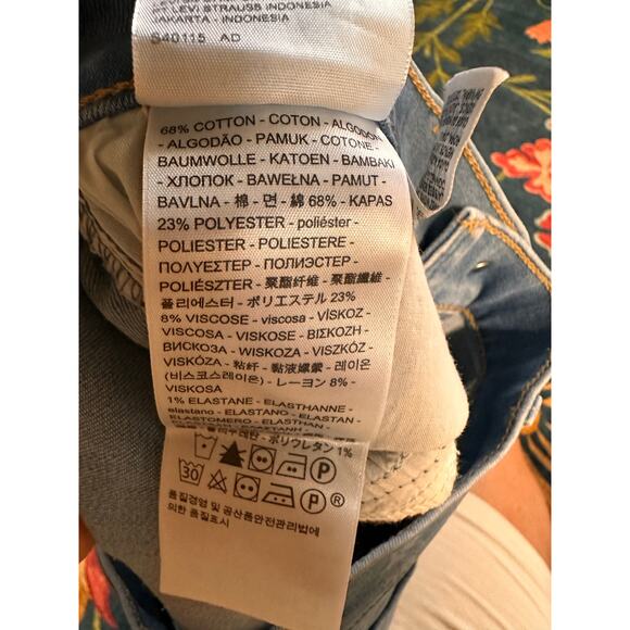 NWT Levi's 701 Super Skinny Palm Tree Jeans Size 30 - Picture 9 of 9